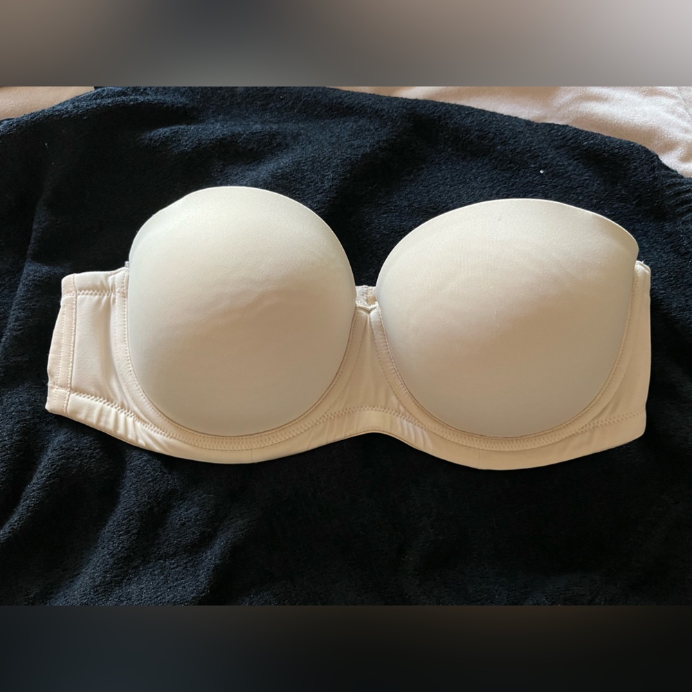 Cacique Cream Padded Strapless Bra